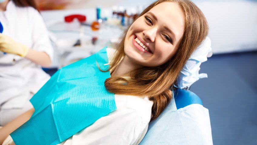 Girl at doctors office