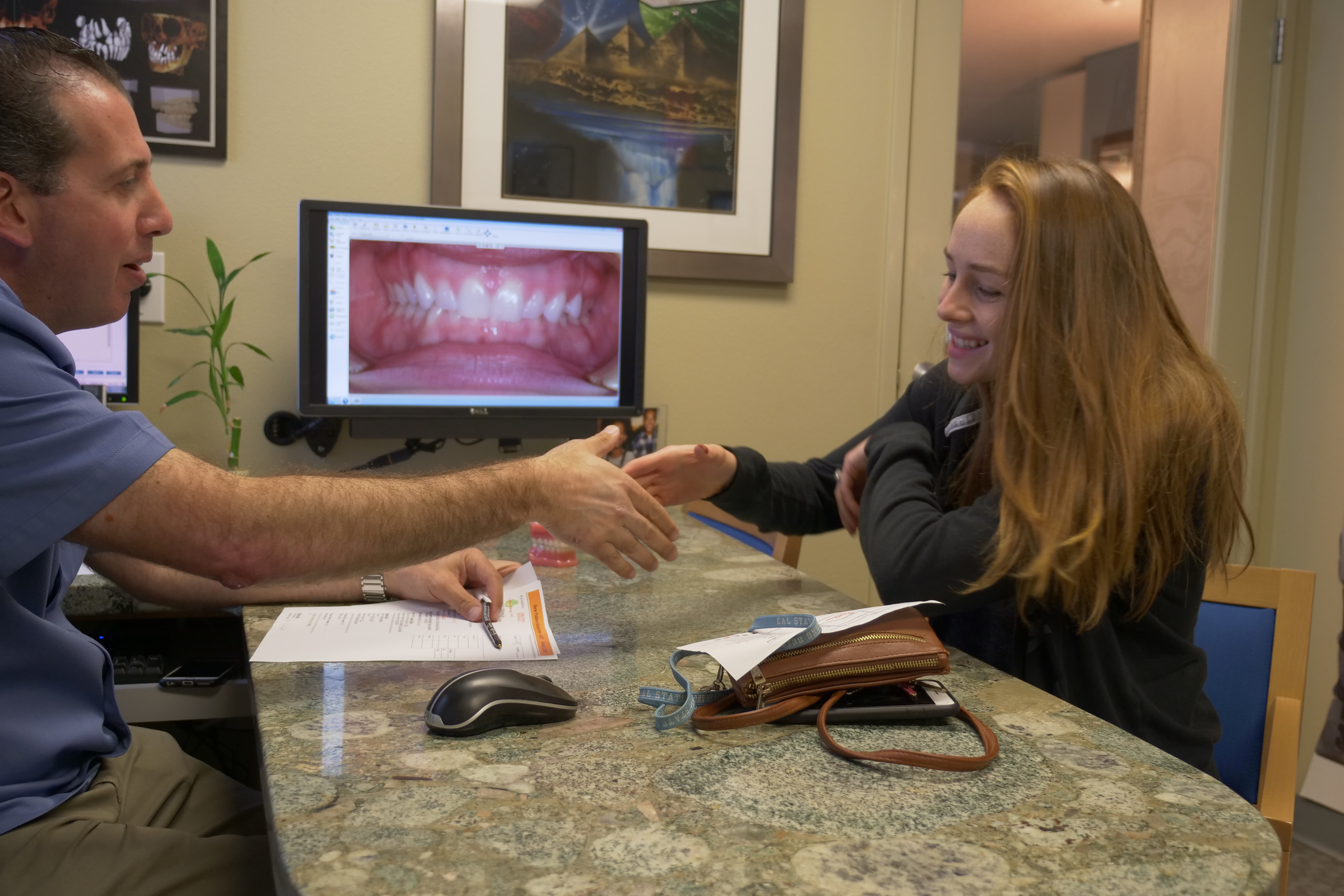 Dr. Brodsky talking with a patient