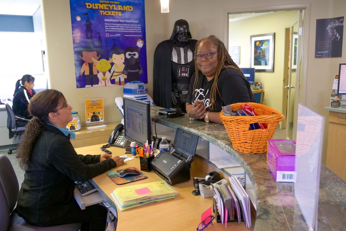 Team member at the front desk